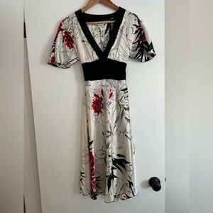 Silky floral dress